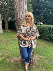 Stone Tie Dye Print Blouse Katherine