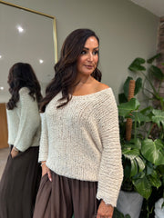 Stone Popcorn Knit Martha