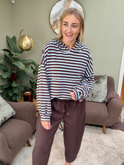 Blue Striped Hoodie Ella