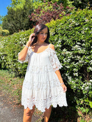 Stone Lace Panel Dress Verity