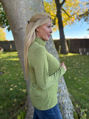 Olive Soft Roll Neck Top Kimmy