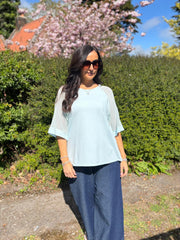 Mint Net Sleeve Top Julia