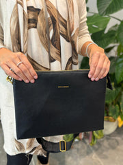 Black Multi Compartment Crossbody Bag