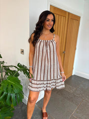 Chocolate Spots & Stripes Dress Trinity
