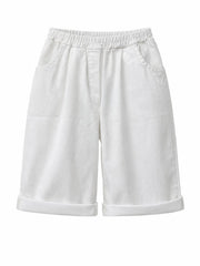 White Relaxed Summer Shorts