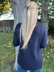 Black Soft Drape Cardi Flora