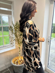 Black Patterned Tunic Gloria