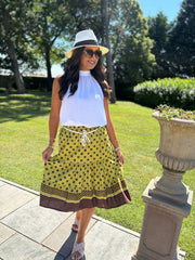 Olive Polka Dot Skirt Bailey