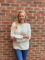 Stone Cable Knit Jumper Emilia