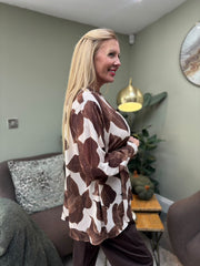 Chocolate Leaf Pattern Top April