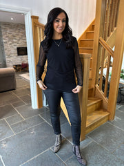 Black Mesh Top Sofia