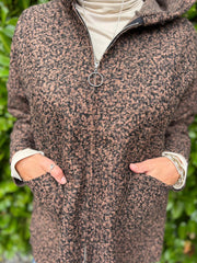 Chocolate Marl Zip Jacket Tracy