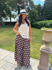 Chocolate Polka Dot Skirt Amy