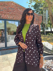 Chocolate Polka Dot Take You Anywhere Jacket