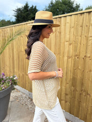 Gold Shimmer Loose Knit Giana