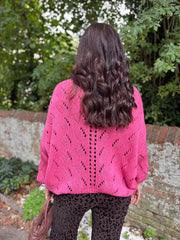 Lipstick Chunky Knit Cardi Gail