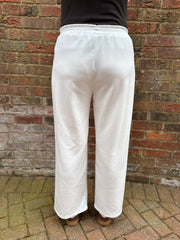 Winter White Seam Front Pull On Comfort Trousers