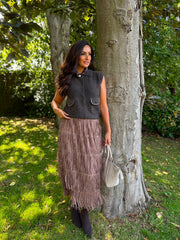 Chocolate Knitted Waistcoat Priya