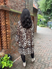 Chocolate Ombre Leopard Dress Eden