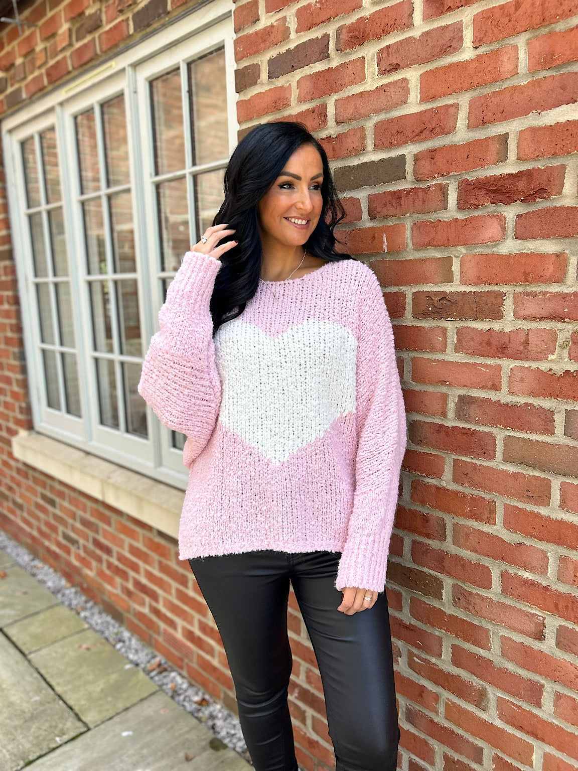 Pink Popcorn Heart Knit Julia Tillett s