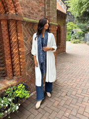 Winter White Super Soft Longline Cardi Mary