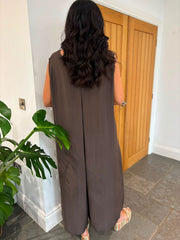 Chocolate Wide Leg Jumpsuit Kaylee