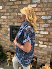 Denim Camo Scarf Top Penny