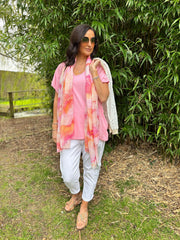 Pink Net Side Panel Top Willow