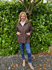 Chocolate Marl Zip Jacket Tracy