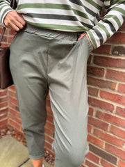 Khaki Frill Pocket Trousers Sasha