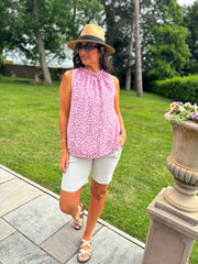 Pink Leopard Top Tiana