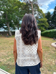 Stone Sleeveless Paisley Top Caitlyn