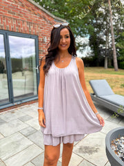 Mocha Crochet Detail Dress Maya