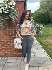 Mauve Oversized Patterned Blouse Indy