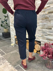 Navy Frill Pocket Trousers Sasha