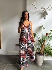 Black Abstract Patterned Dress Odette