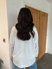 White Paisley Sequin Top Gemma