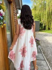 Pink Floral Print Dress Yvonne