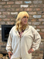 Stone Zip Up Hoodie Alice