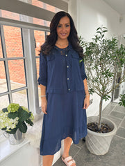 Navy Lace Detail Dress Saylor