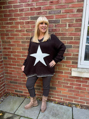 Chocolate Star Knit Evelyn