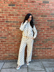 Cream Premium Cotton Polka Dot Set Dakota