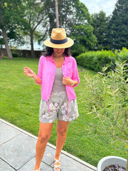 Mocha Floral Print Shorts