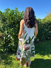 Green Mediterranean Palm Dress Indie