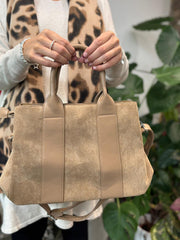 Sand Multi Fabric Handbag