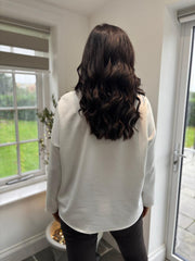 Winter White Button Detail Sweatshirt April