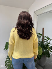 Butter Yellow Argyle Knit Jumper Heidi