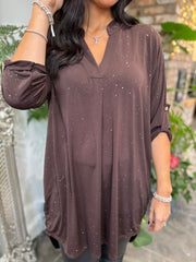 Chocolate Sparkle Tunic Gloria