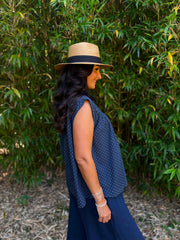 Navy Polka Dot Top Ashley