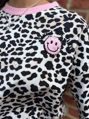 Pink Leopard Sweat Top Martha